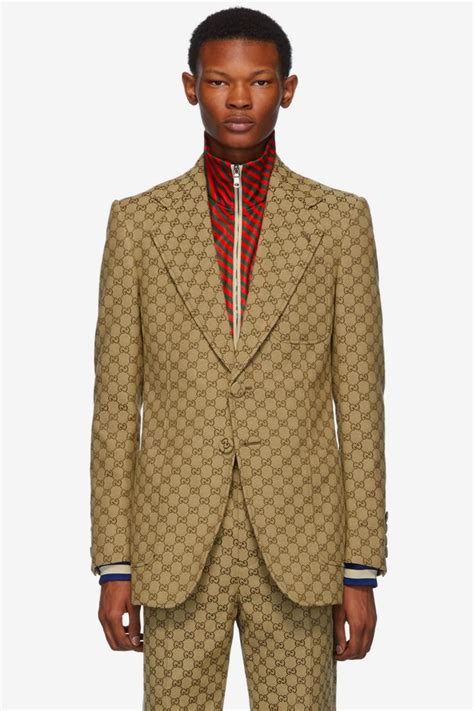 tan gucci suit men|formal Gucci suits for men.